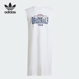 Adidas DRESS TANK 女士宽松背心连衣裙JG8055 阿迪达斯正品