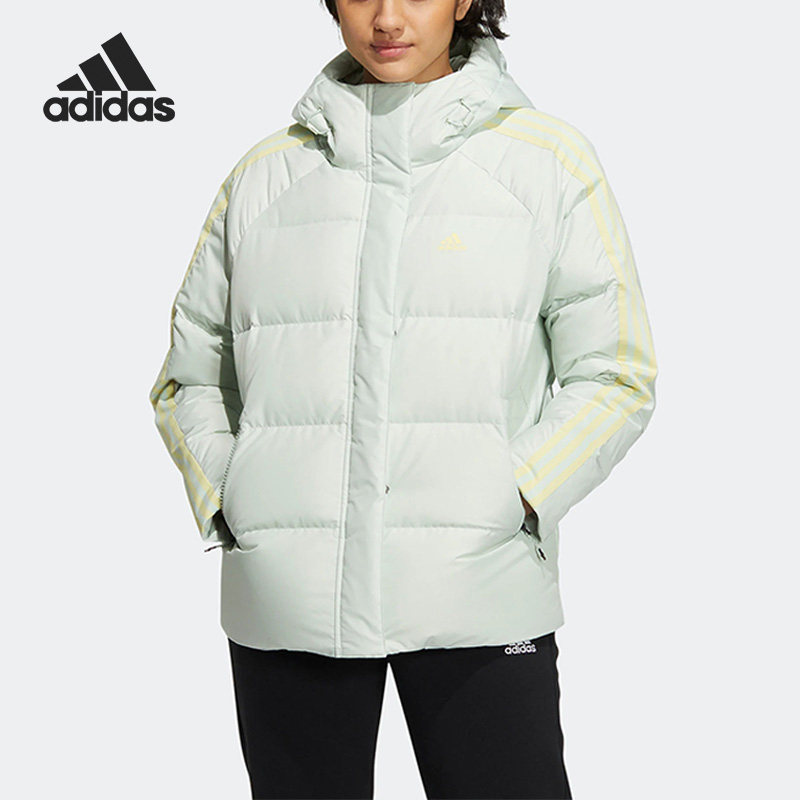 Adidas/阿迪达斯正品W 3ST PUFF JACKET女子连帽羽绒服HN2084