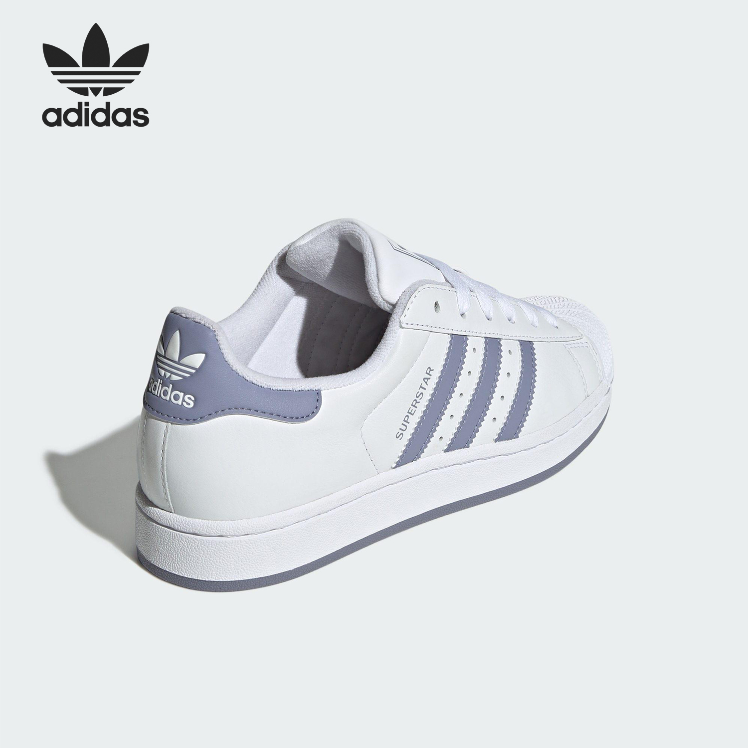 Adidas/阿迪达斯正品三叶草女士低帮经典三条纹板鞋JS1373