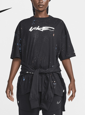 Nike/耐克正品2024新款女士时尚印花宽松短袖T恤FZ0284-010