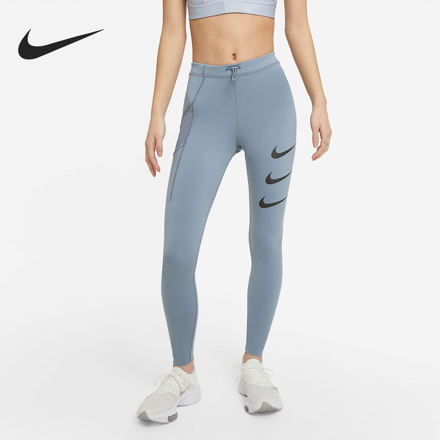 Nike/耐克正品女子反光透气训练跑步运动紧身长裤 DA1271-493