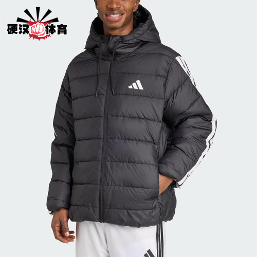 Adidas/阿迪达斯正品冬季男士运动连帽保暖防风拉链棉服JM8355