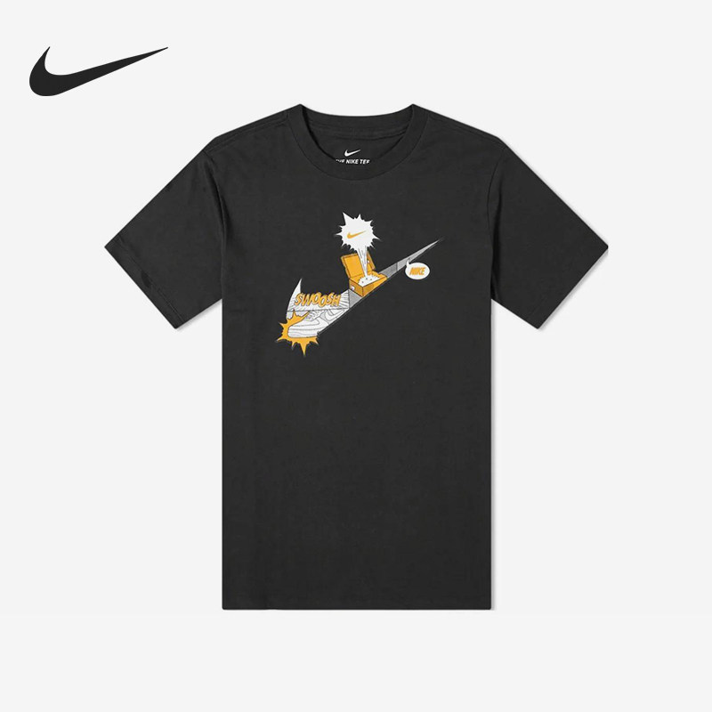 Nike耐克正品男款宽松圆领字母图案印花日常短袖T恤CT6523-010图片