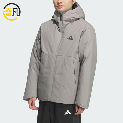 Adidas/阿迪达斯正品TECH DOWN JKT男士运动保暖连帽羽绒服KQ5503