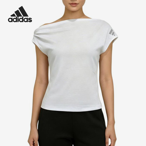 Adidas/阿迪达斯正品夏季女士时尚透气简约舒适短袖T恤LC8657