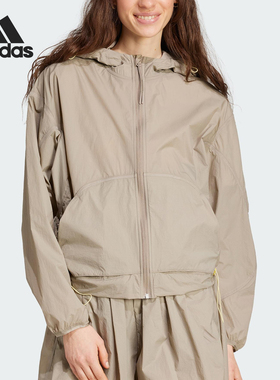 Adidas/阿迪达斯正品2025春季新款女士连帽短款外套JC5115