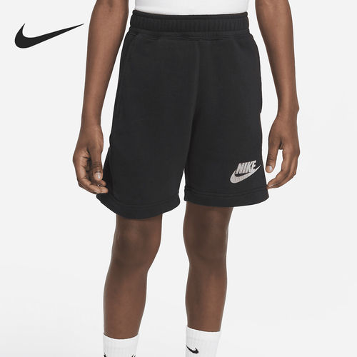 Nike耐克正品Sportswear大童直筒中腰印花柔软舒适短裤DQ7843-010