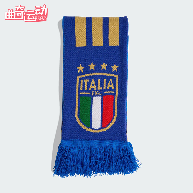 Adidas/阿迪达斯正品2025年秋季男女经典运动足球针织围巾KD7646