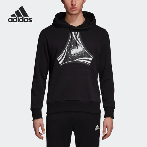 Adidas/阿迪达斯正品2026春季款男士连帽套头印花卫衣DJ1534