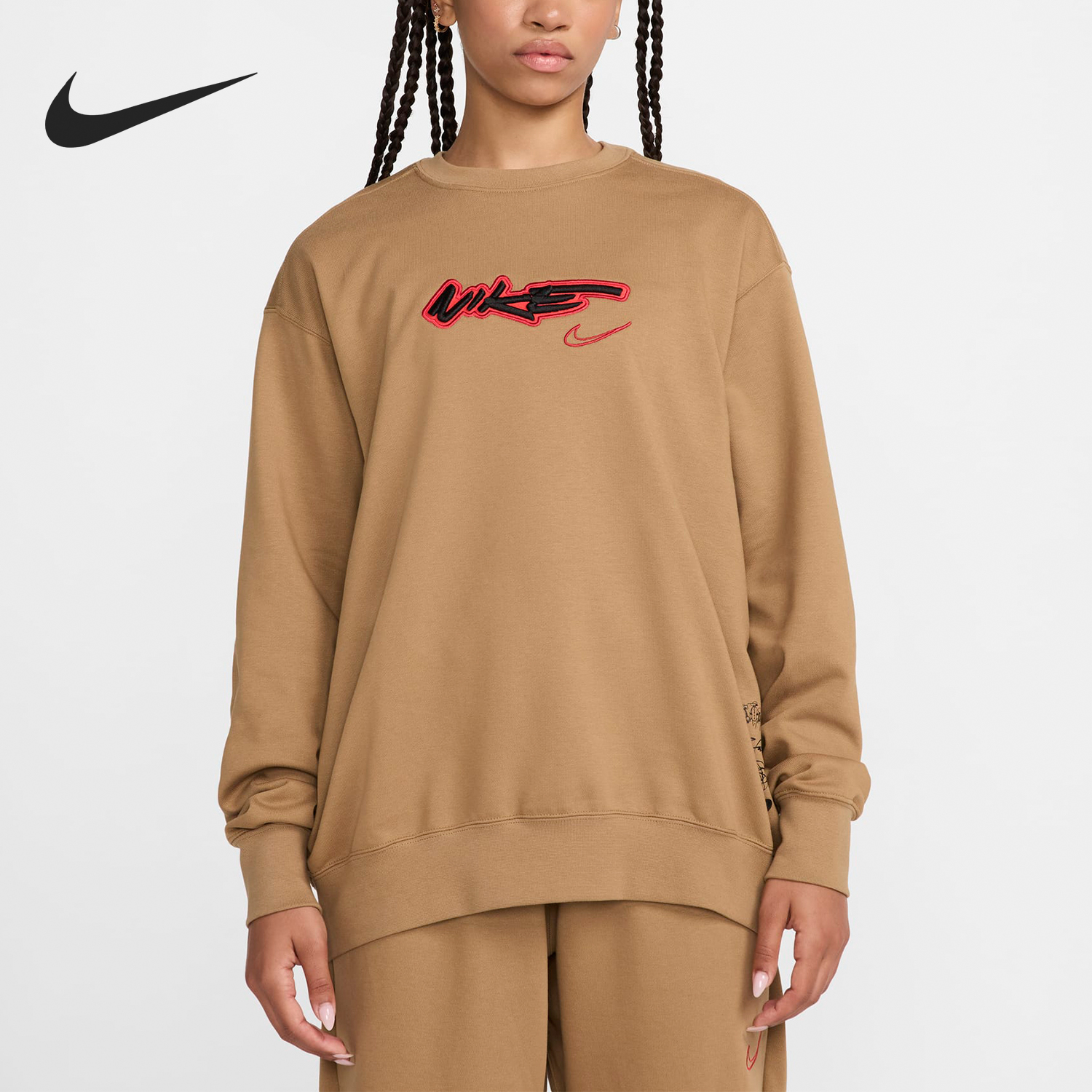 耐克女士休闲运动套头卫衣