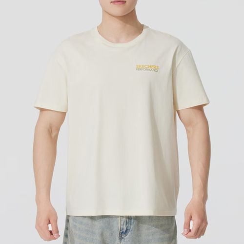 Skechers斯凯奇正品男女短袖圆领透气休闲运动T恤P225U123-00NA