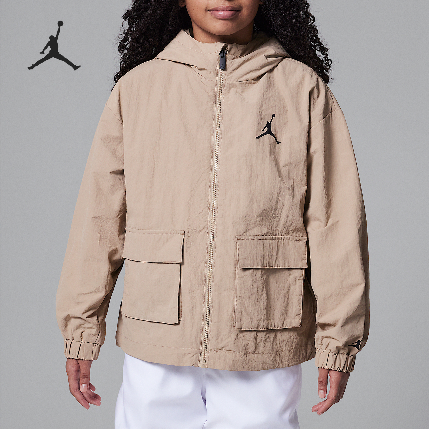 Nike/耐克正品JORDAN大童梭织休闲连帽宽松外套II0269-255