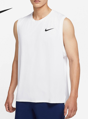 Nike/耐克正品夏季新款男士跑步训练无袖背心T恤CZ1185-100