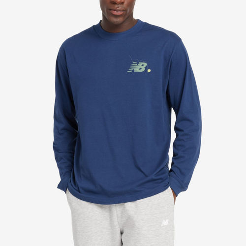 New Balance新百伦正品男士透气修身圆领套头长袖T恤MT43576-NNY
