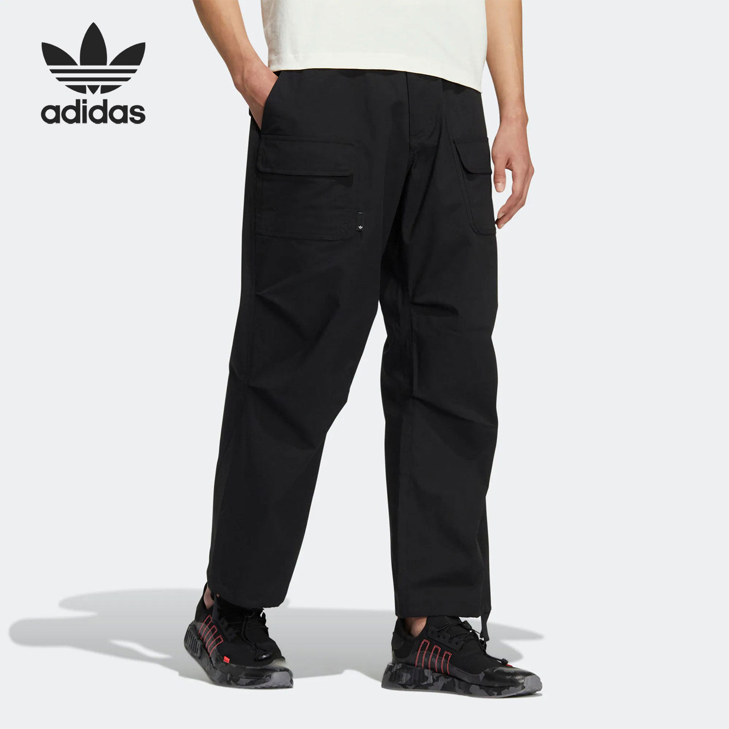 Adidas/阿迪达斯正品三叶草当季新款男子梭织工装长裤HU1154