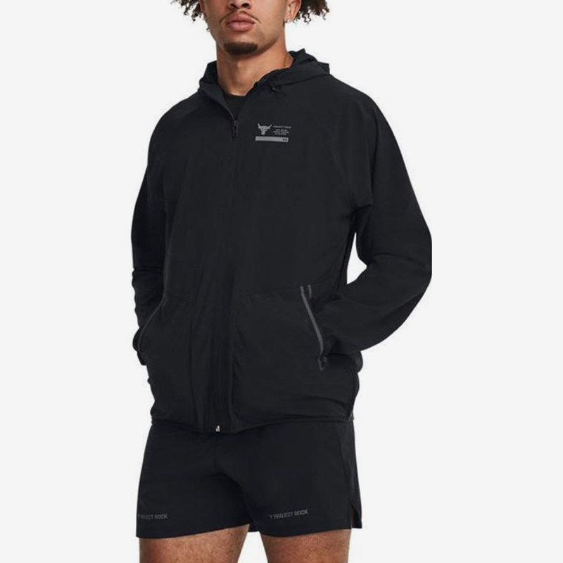 UA/安德玛正品Project Rock强森男士训练运动梭织外套1380538-001