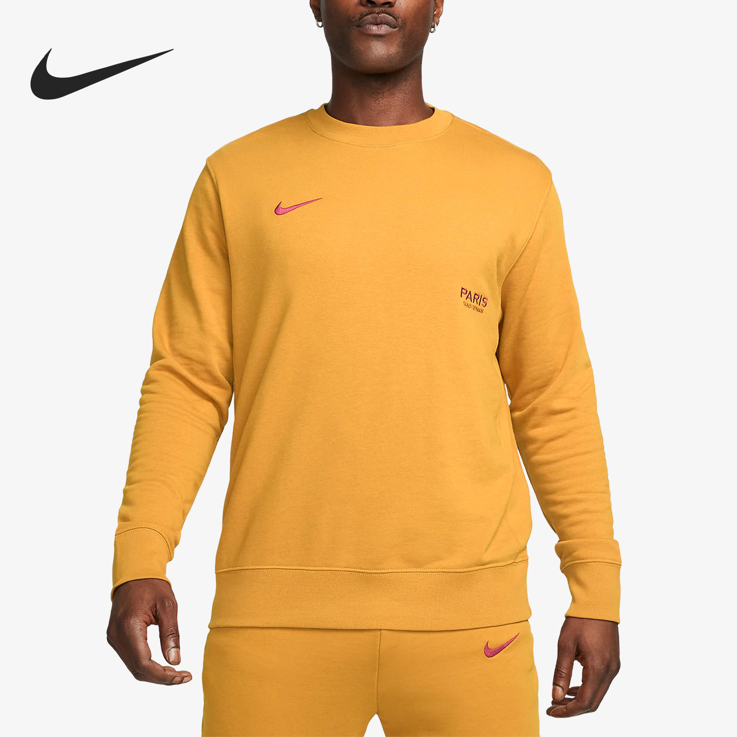 Nike/耐克正品巴黎圣日耳曼男子足球运动针织圆领卫衣DX8786