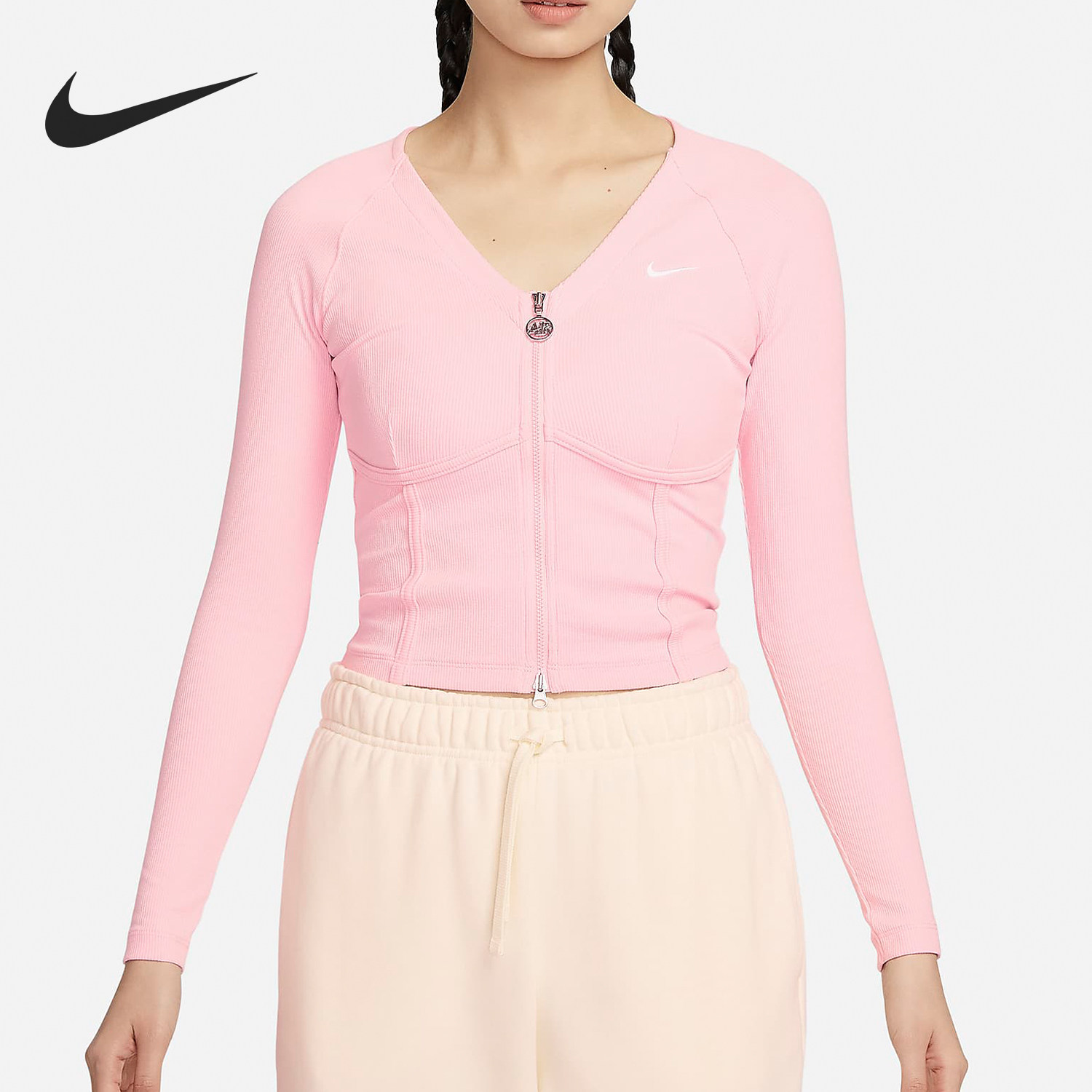 Nike/耐克正品春季新款女士休闲运动长袖针织外套HF1133-631