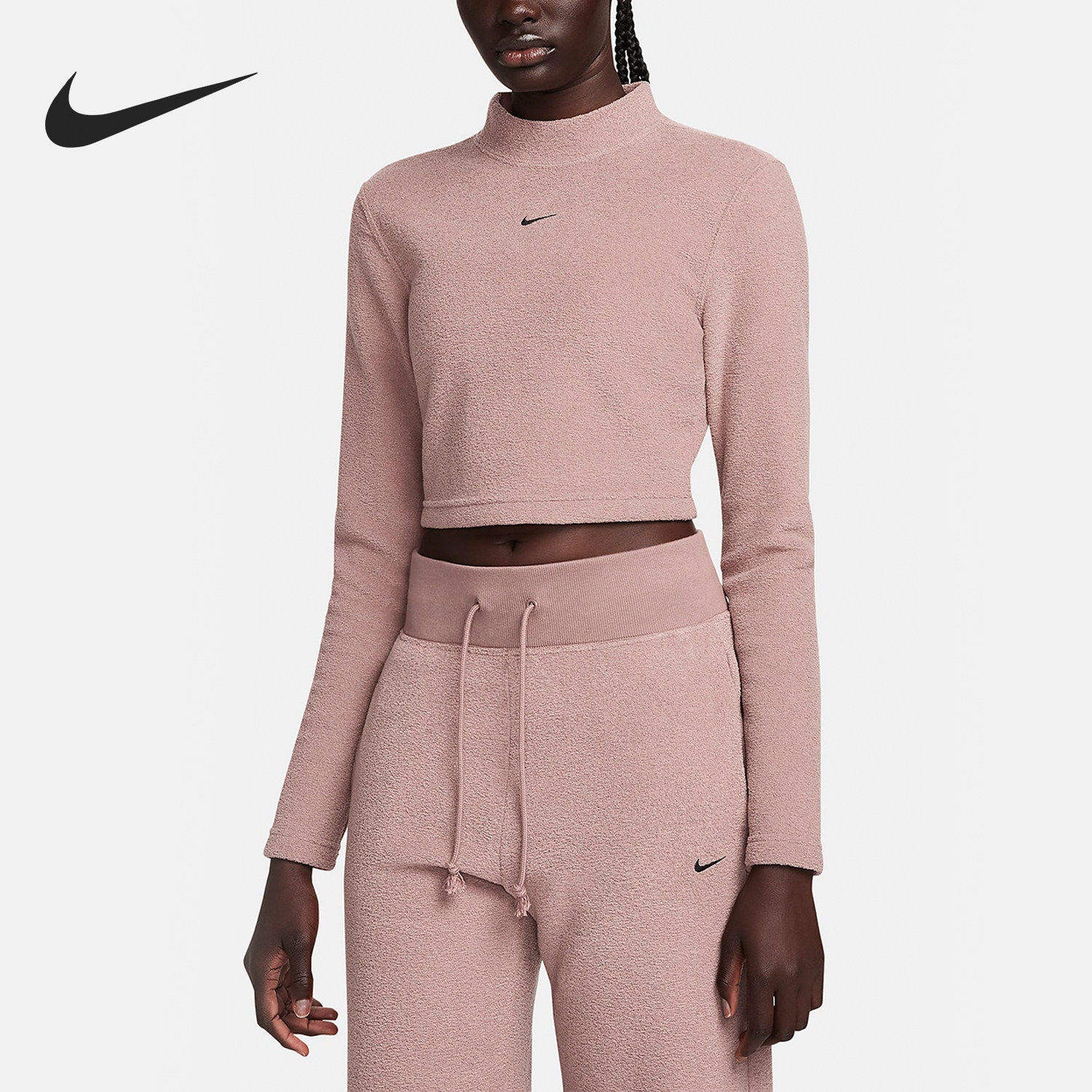 Nike/耐克正品修身长袖短款女士时尚卫衣套头上衣FN3620-208