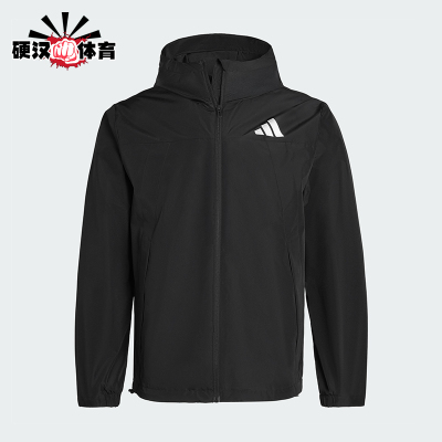 Adidas/阿迪达斯正品WOVENJACKET新款男女经典黑色夹克外套IB7052