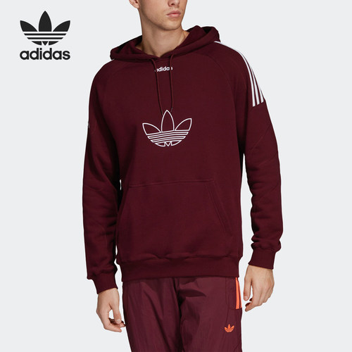 Adidas/阿迪达斯正品 FLOCK HOODY 男子休闲运动连帽套头衫DU8114