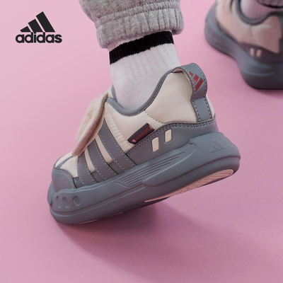 Adidas/阿迪达斯正品PUFFY SKIPPER小童耐磨低帮运动鞋KJ3900