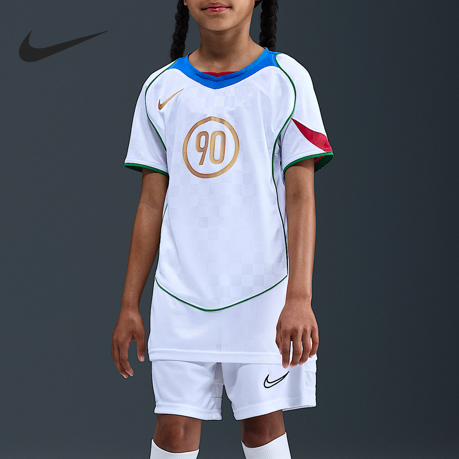 Nike/耐克正品Dri-FIT大童足球运动透气网眼球衣II9782-100