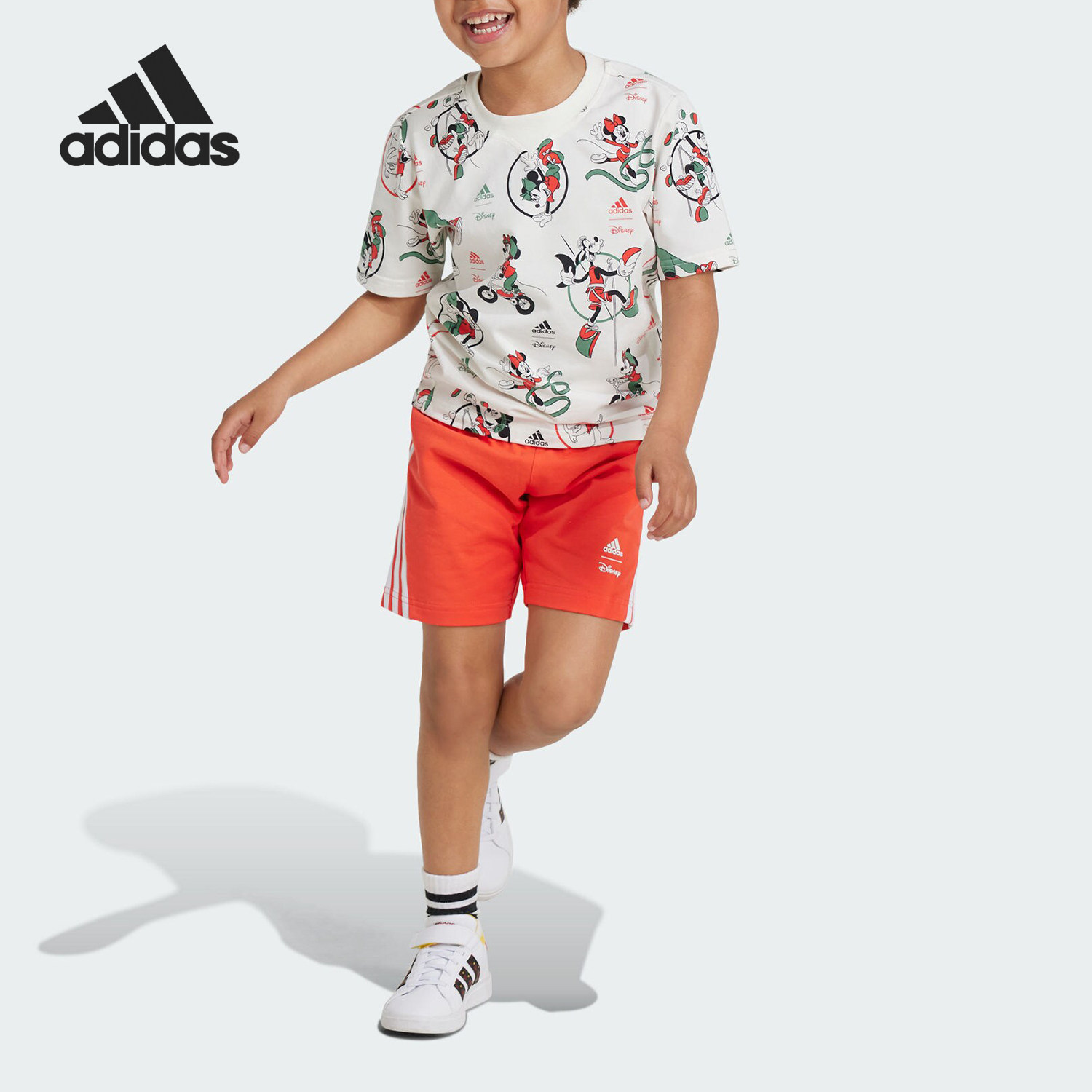 Adidas/阿迪达斯正品LK MM T SET DISNEY小童短袖套装IW0669