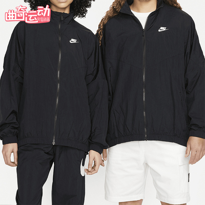 Nike/耐克正品春秋女士运动拉链宽松长袖经典夹克外套DM6185-010