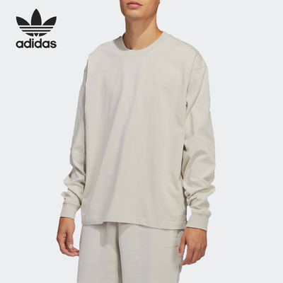 Adidas/阿迪达斯正品三叶草男女款圆领透气简约长袖T恤HN3438