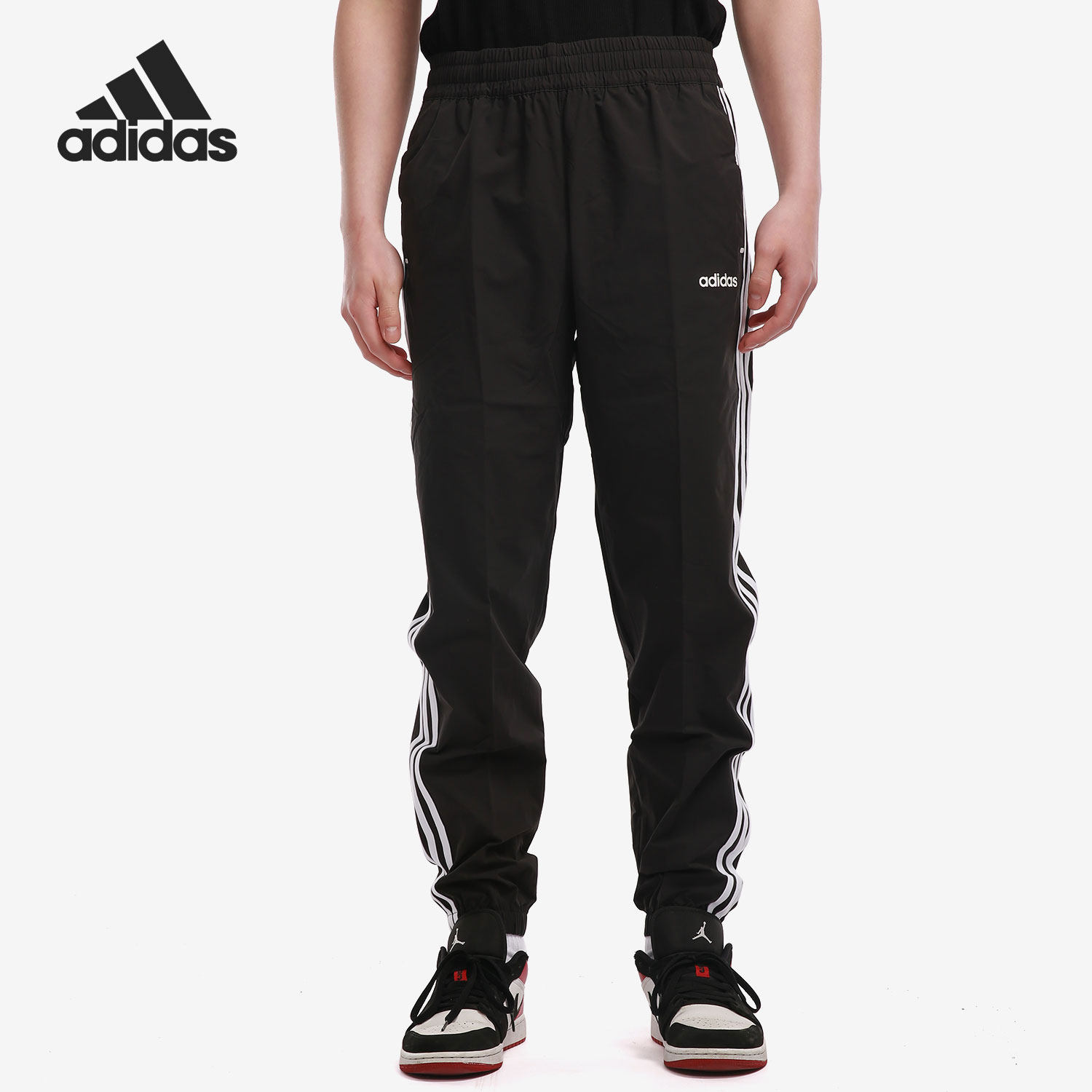 阿迪达斯男子三条纹运动长裤