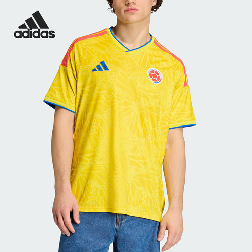 Adidas/阿迪达斯正品舒适春季款男女V领足球透气短袖JL6972