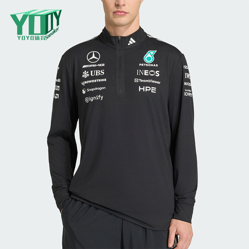 Adidas/阿迪达斯正品新款男黑色赛道清新自在经典保暖卫衣KT3872