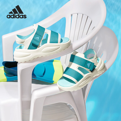 阿迪达斯大童魔术贴休闲沙滩凉鞋