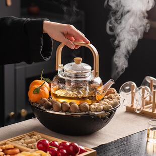 家用室内茶具新款 围炉煮茶烤火炉套装 煮茶器煮茶炉电陶炉器具全套