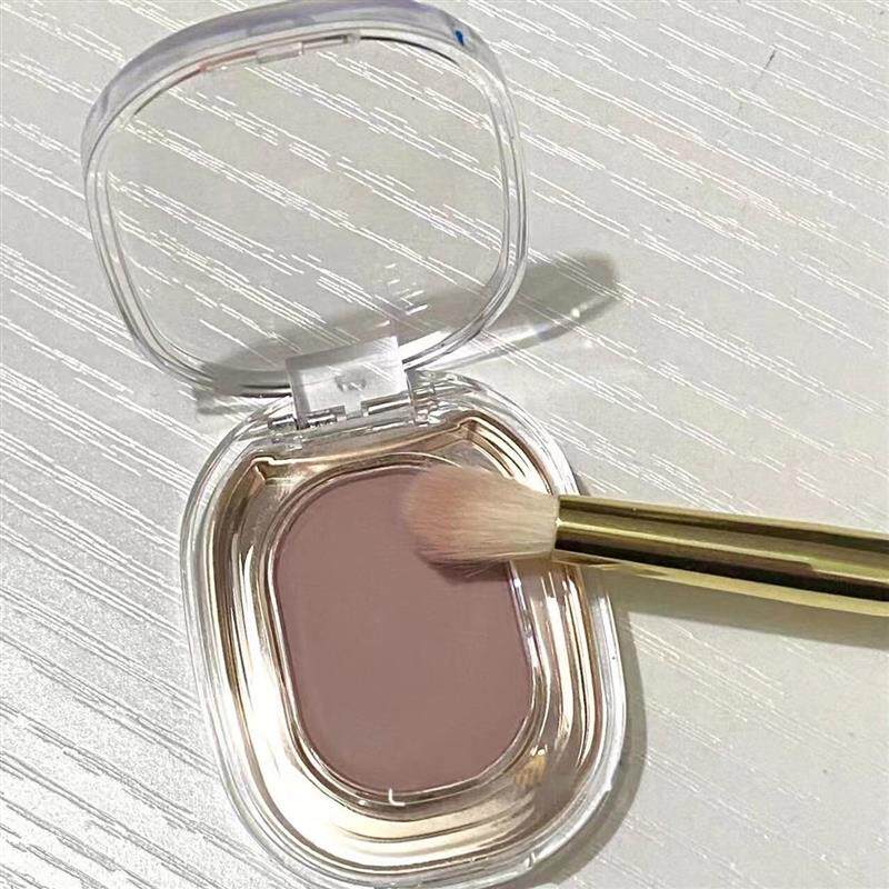 温柔雾感灰调藕粉棕色单色眼影小众珠光哑光打底色卧蚕百搭肉桂