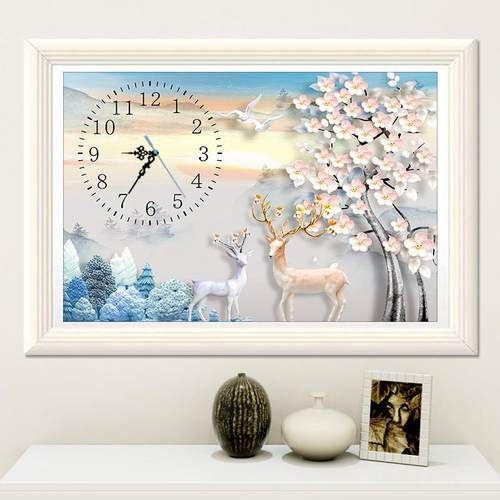 十字绣2024年5d新款钻石画满钻客厅钟表时钟手工表钟砖石贴画2025