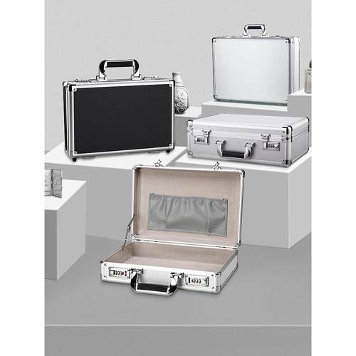 密码保险箱家用小型钱箱手提便携迷你保管箱防盗收纳带锁的收纳盒