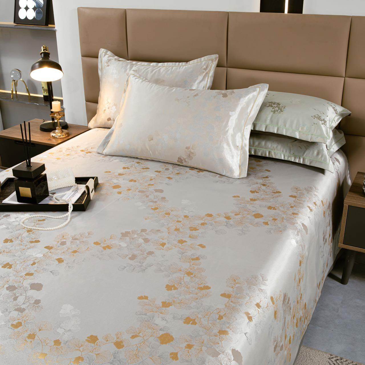 出口单！冰丝席三件套！2025夏季新款可机洗可水洗提花空调软凉席