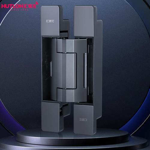 汇泰龙隐形门缓冲阻尼自闭自动关门铰链活页二维可调十字暗藏合页