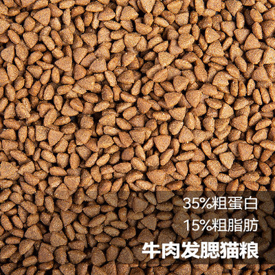 高肉高蛋白猫粮35蛋白平价猫粮 牛肉增肥发腮散装猫粮1.5kg 3斤装