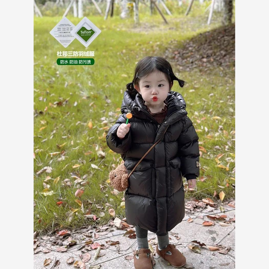 儿童白鸭绒羽绒服2024冬
