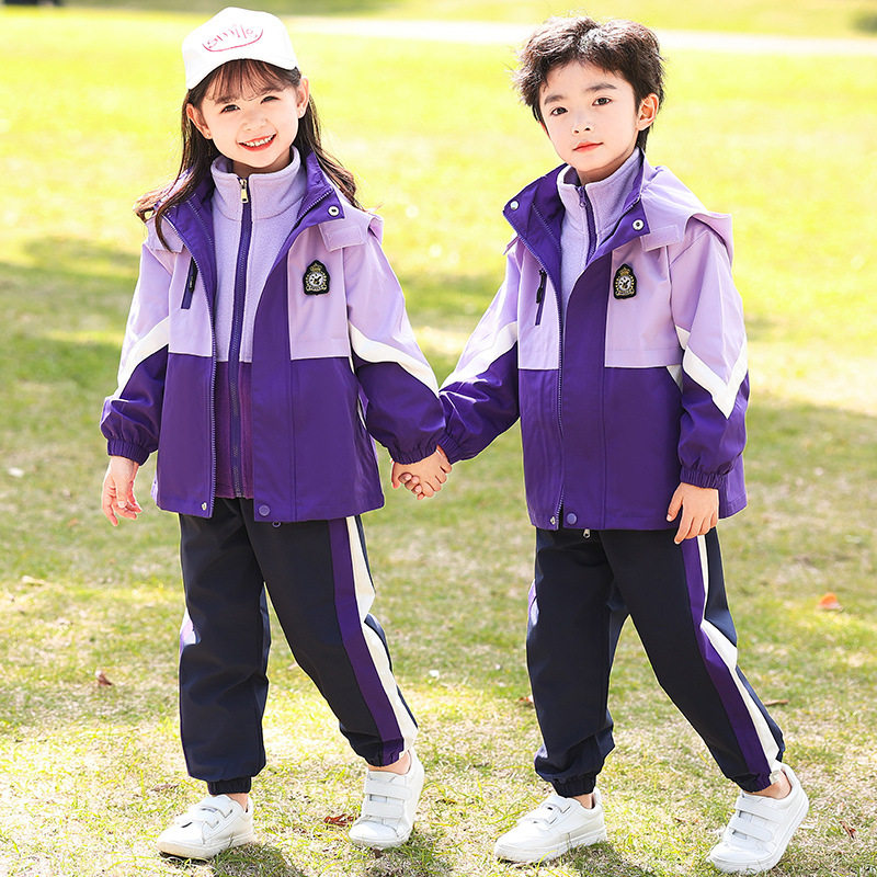 小学生校服冲锋衣三件套儿童班服秋冬季套装运动幼儿园园服春秋装,童装/婴儿装/亲子装,儿童冲锋衣,淘宝优惠券,粉丝福利购,淘宝优惠卷