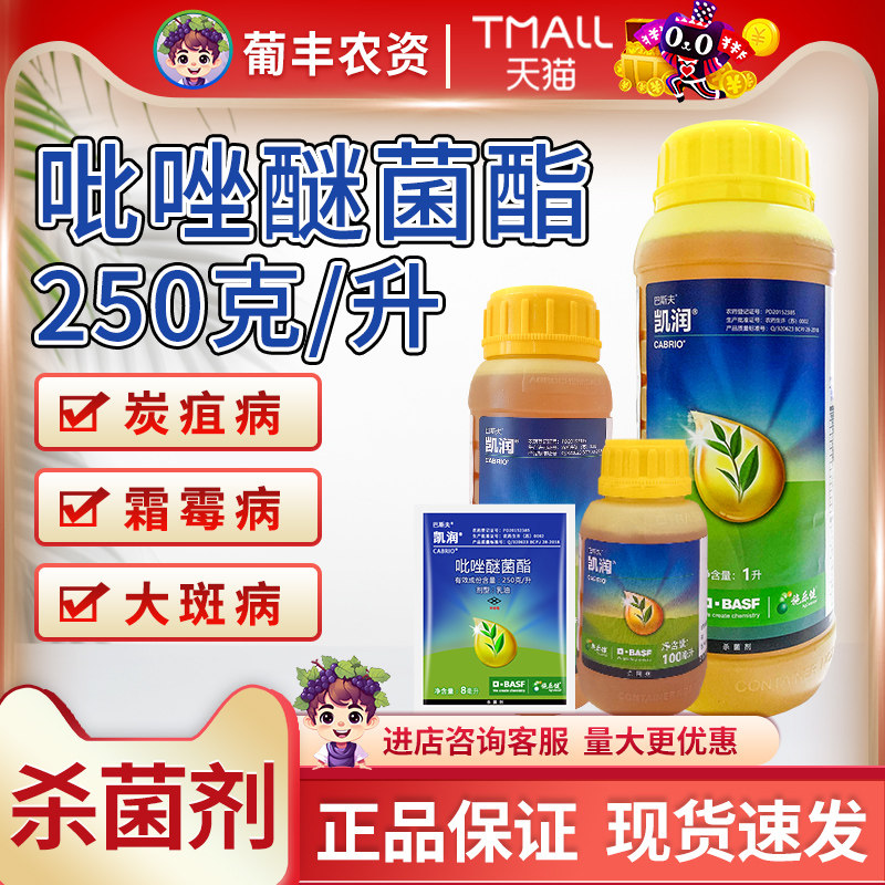 德国巴斯夫凯润吡唑醚菌脂茵酯黄瓜西瓜叶斑霜霉病农药杀菌剂农用