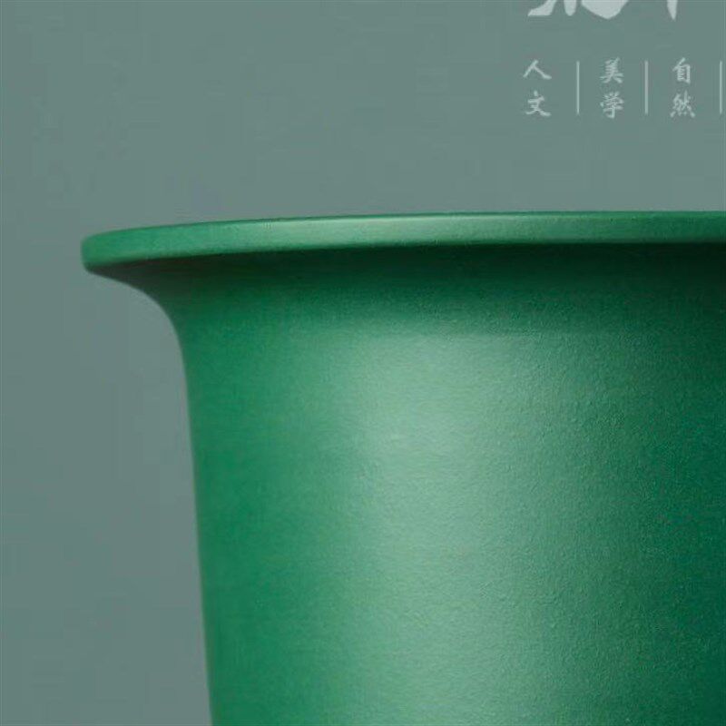 轻奢 东b门第10款观复民国绿粉浆金钟盆 紫砂花盆兰花盆多肉碗莲