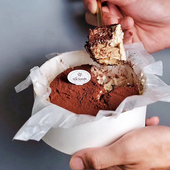 盒纸盒 盒G高档提拉米苏圆形包装 提拉米苏包装 盒蛋糕圆盒4寸包装