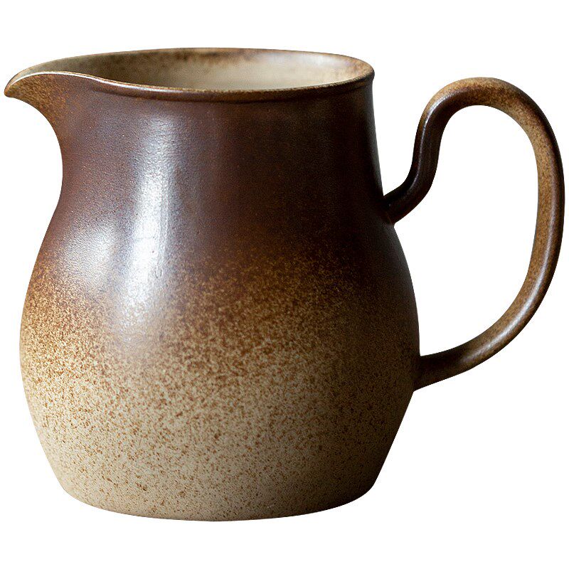 柴棕釉有容公道杯 中式复古陶瓷公道杯 K办公家用分茶器分杯品茗
