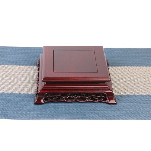 红木正方形底座木雕工艺品摆饰瓷器花器花瓶底座实U木中式盆景底