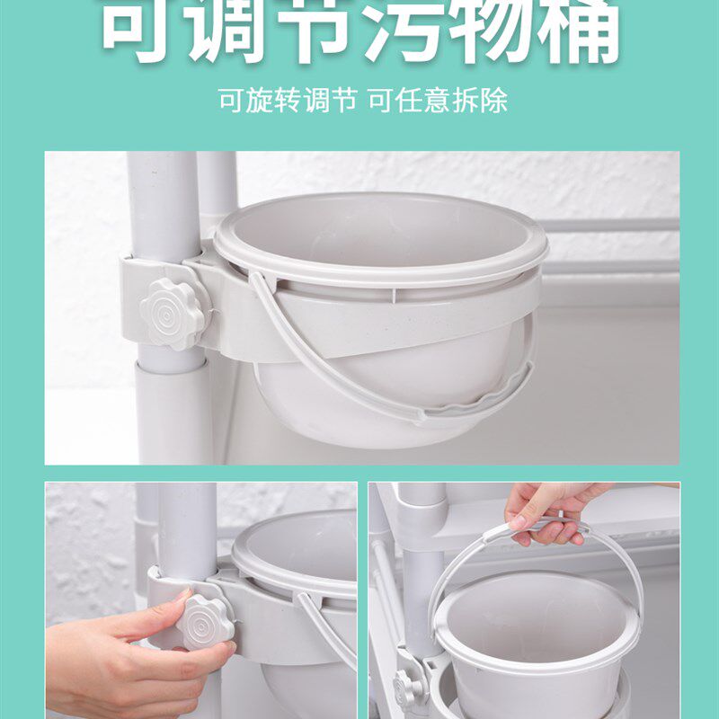 美容美发小推f车小垃圾桶挂式欧式置物架多功能器械查小气泡工具