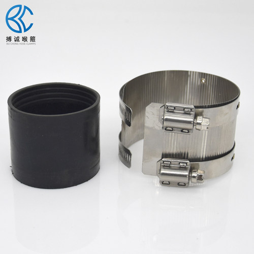 不锈钢管束排f水管卡箍铸铁管下水管加宽收紧抱箍喉箍卡扣PVC接头